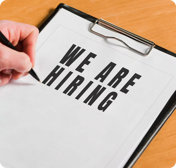 We are Hiring Heading